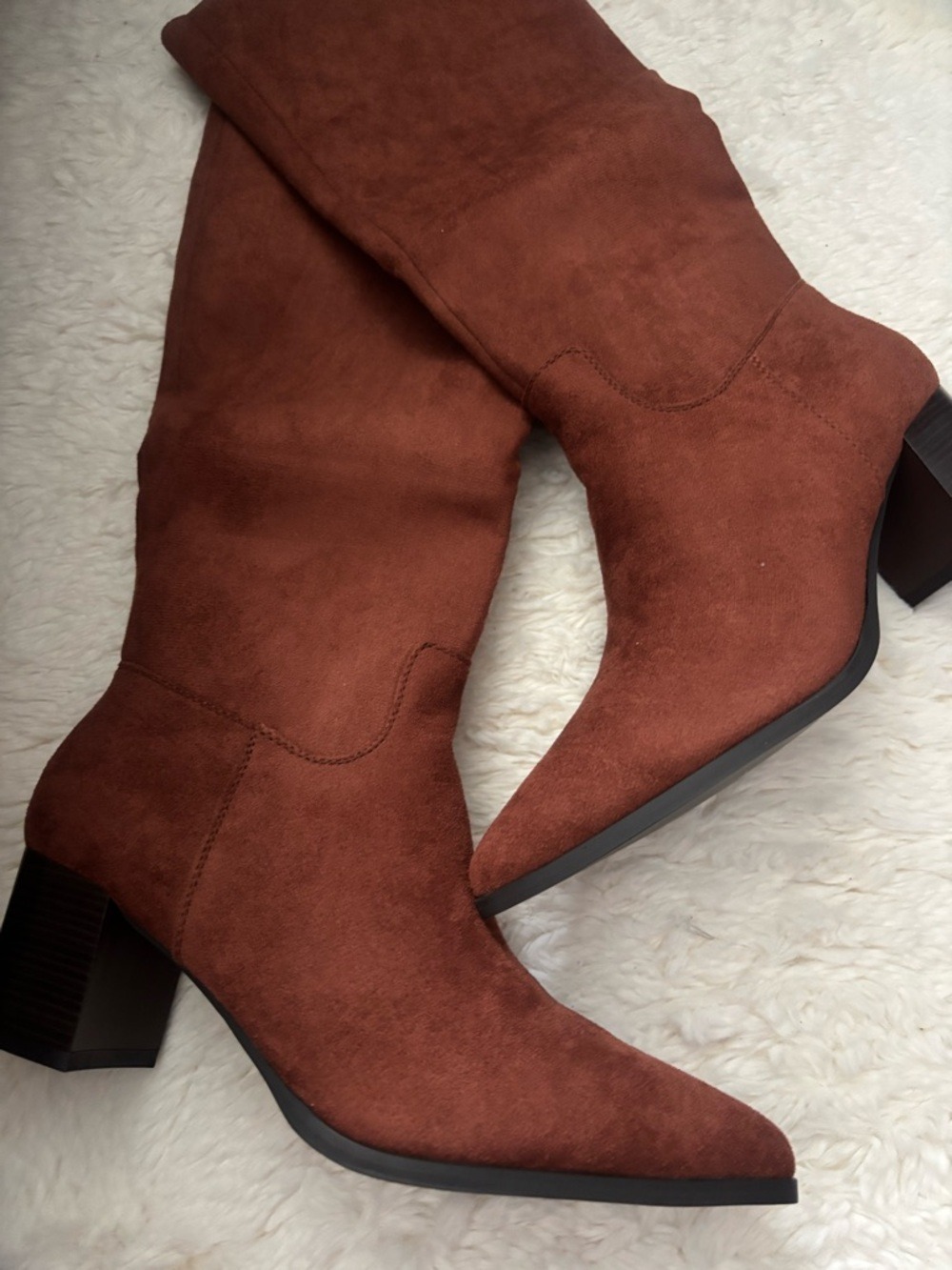 Shoe'N Tale Brown Knee High Boots Women Size 41 - Picture 7 of 17
